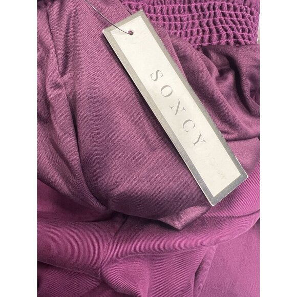 Soncy High Waist Pant With Draped Front Women’s Size 3X (22-24) Purple NWT - Picture 7 of 10